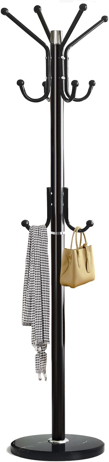 Bronze 11-Hook Freestanding Coat Rack