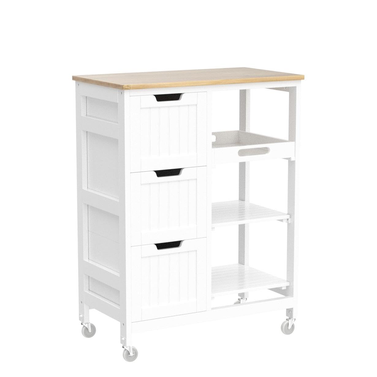 Rolling Kitchen Island Cart with Storage