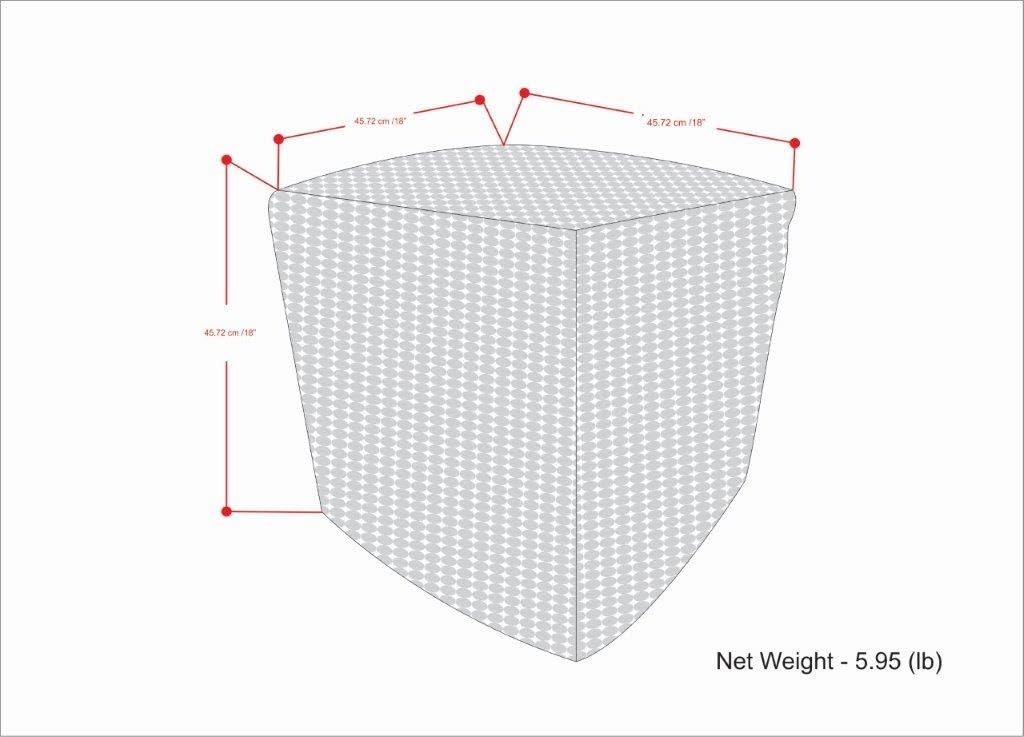 Square Woven Pouf