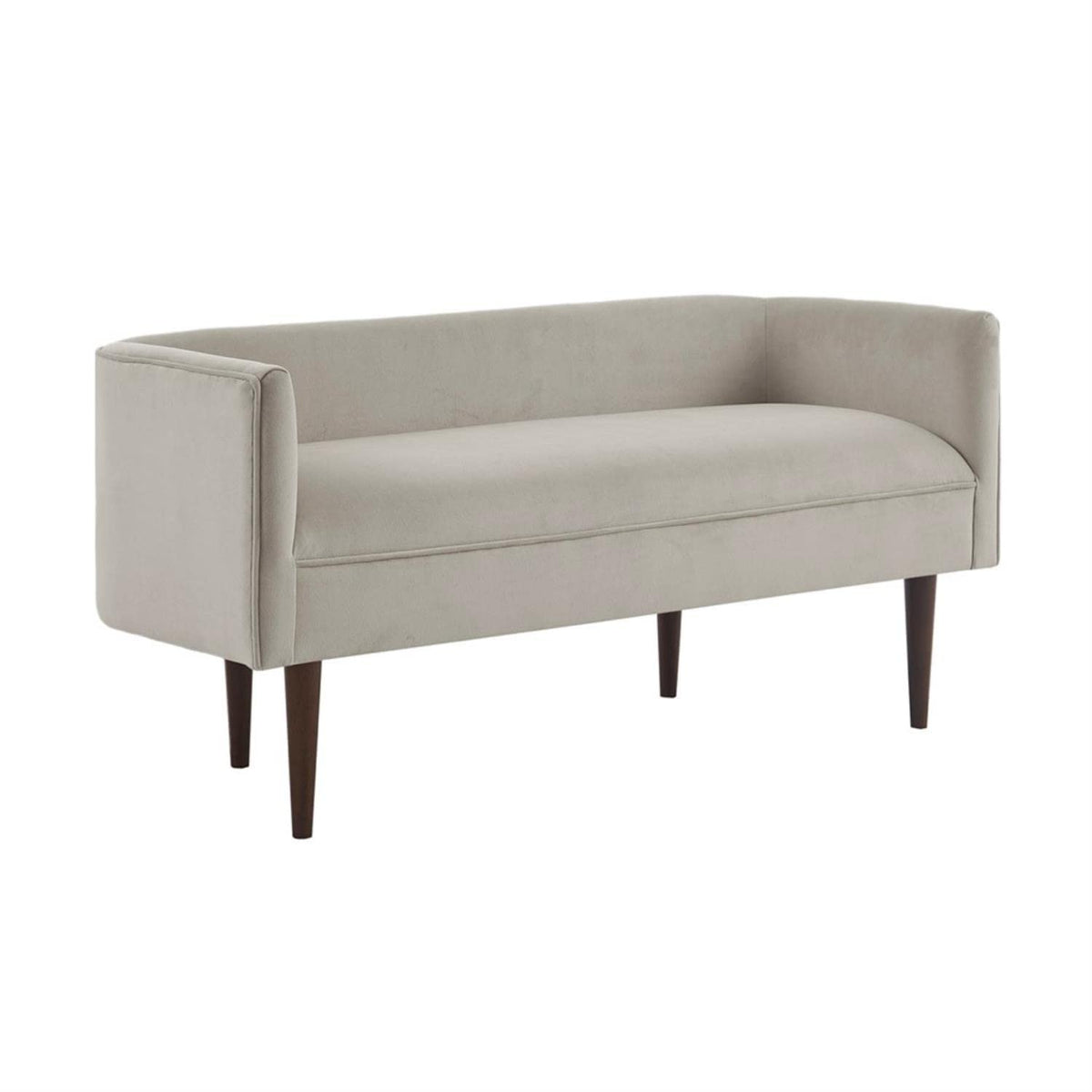 Cream Velvet Accent Bench
