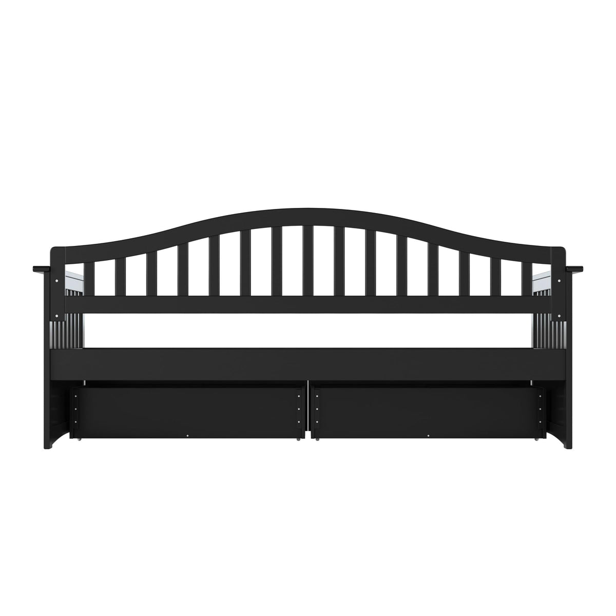 AFI, Mission Twin Wood Daybed with Storage Drawers, Black