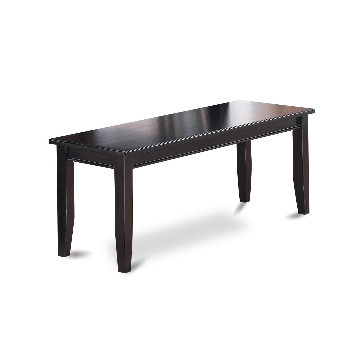 Wooden Dining Bench with Rubberwood Seat, 51"W x 15"D x 17"H