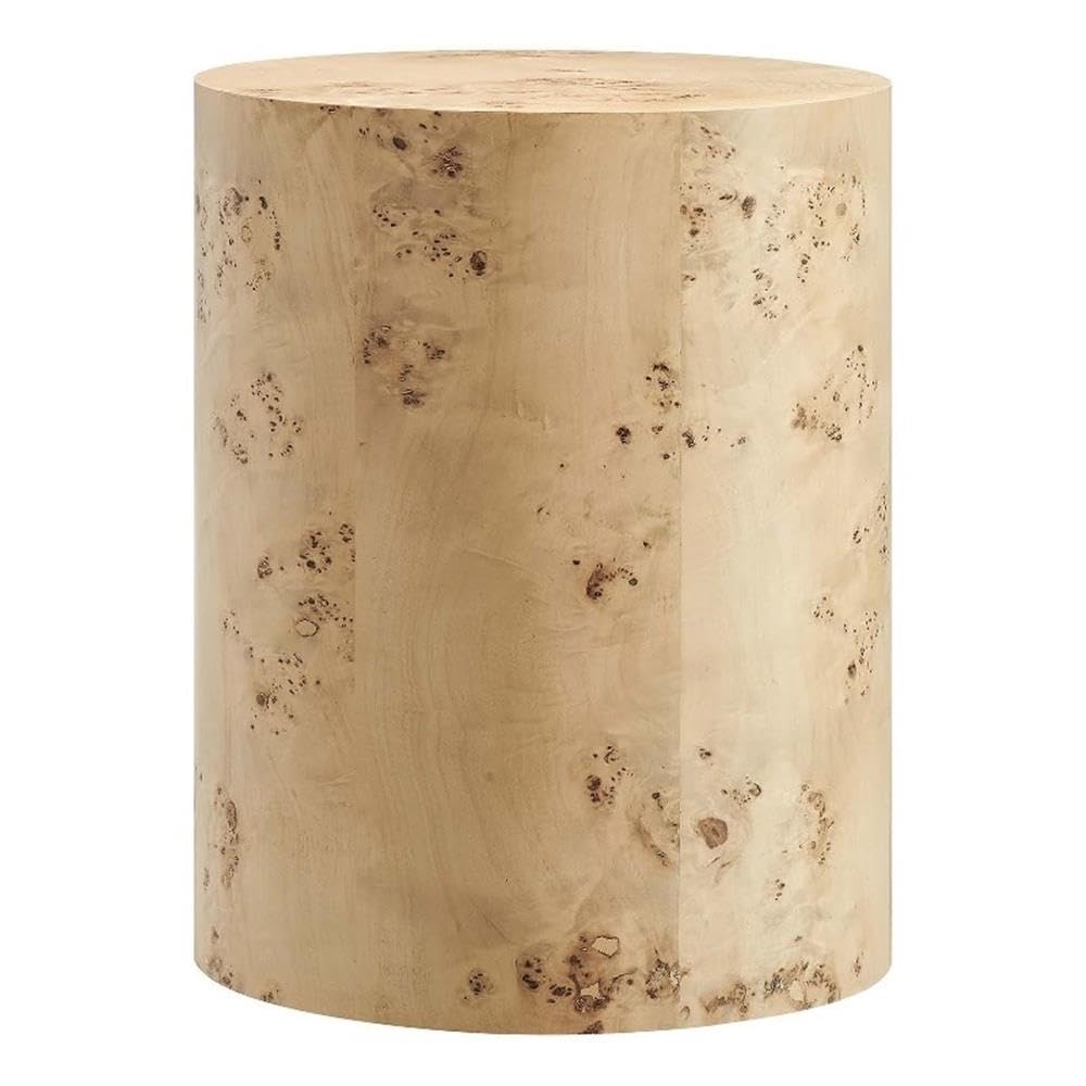 16" Round Burl Wood Side Table