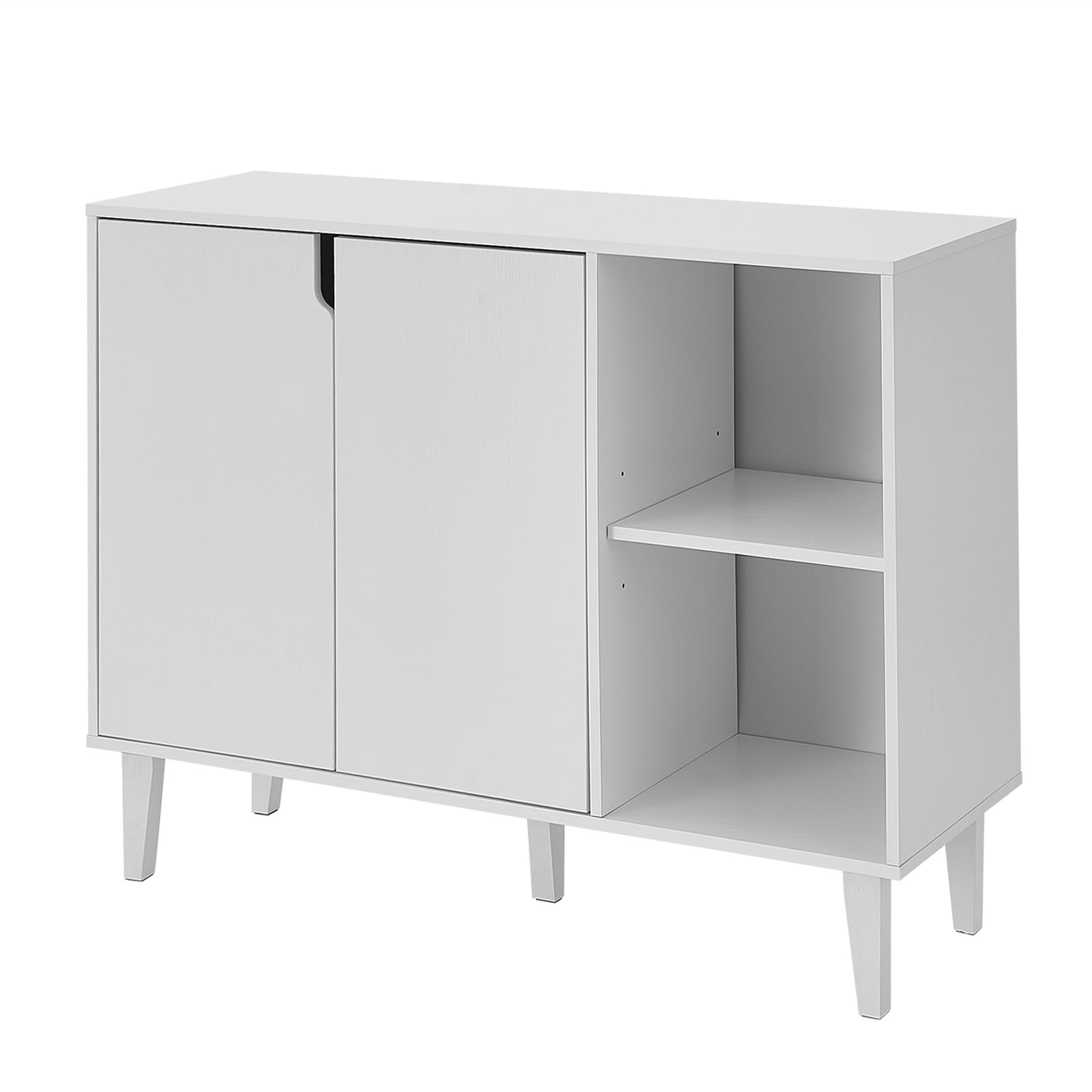 Buffet Cabinet with 2 Doors & 2 Shelves – White