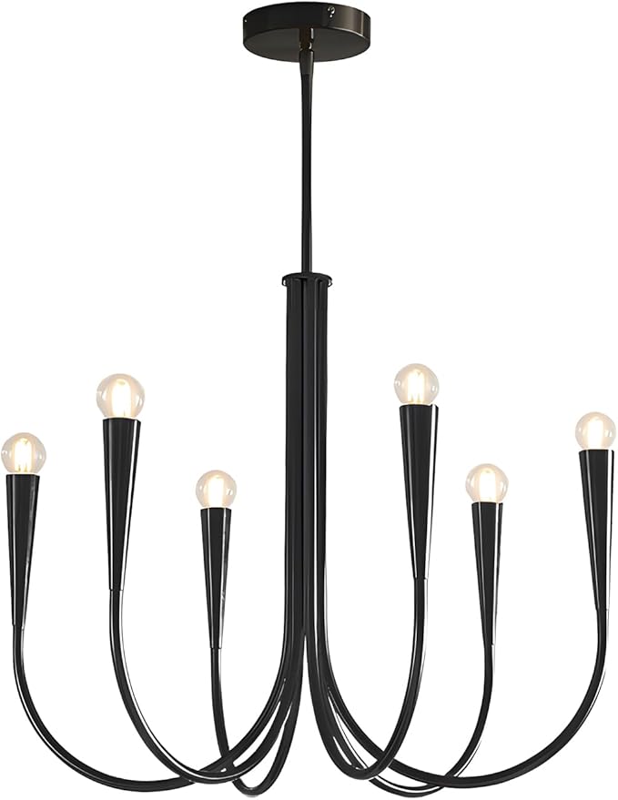 Candle Chandelier – Gold & Black, 6 or 9-Light