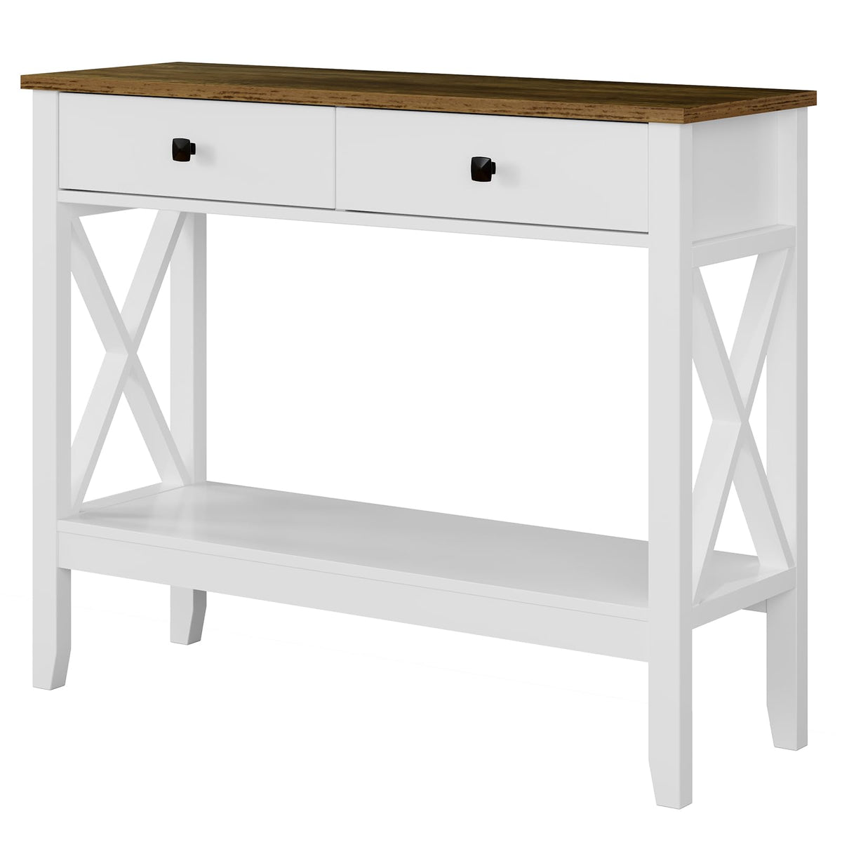White Console Table with Drawers