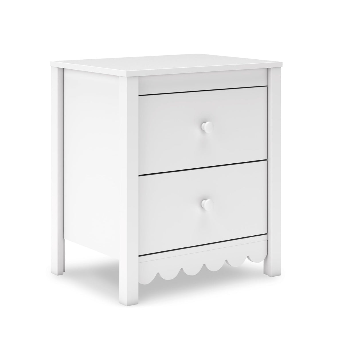 Scalloped 2-Drawer Nightstand