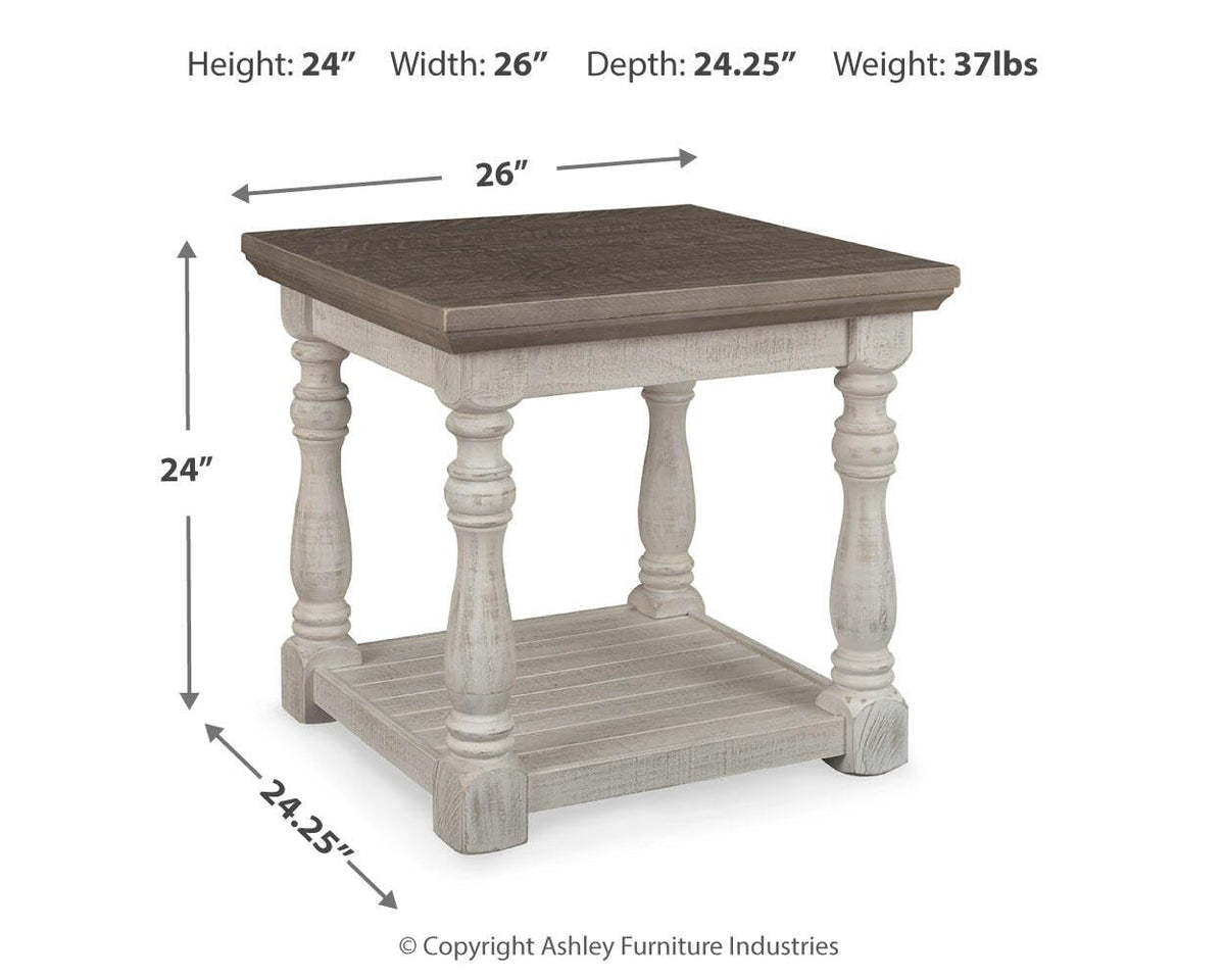 Farmhouse End Table with Shelf