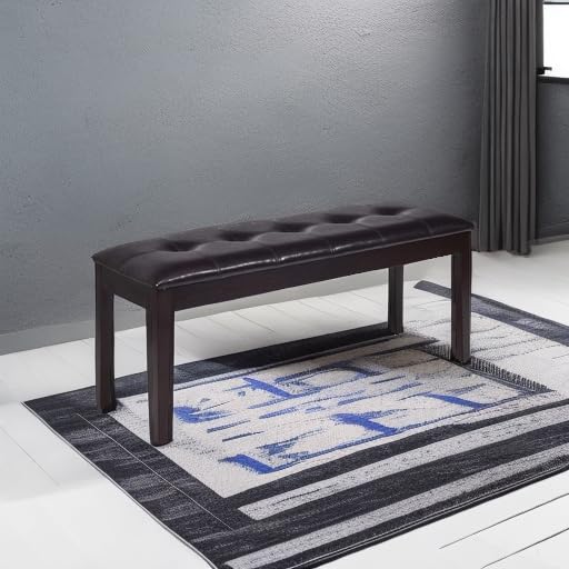 Upholstered Dining Bench with PU Leather Seat