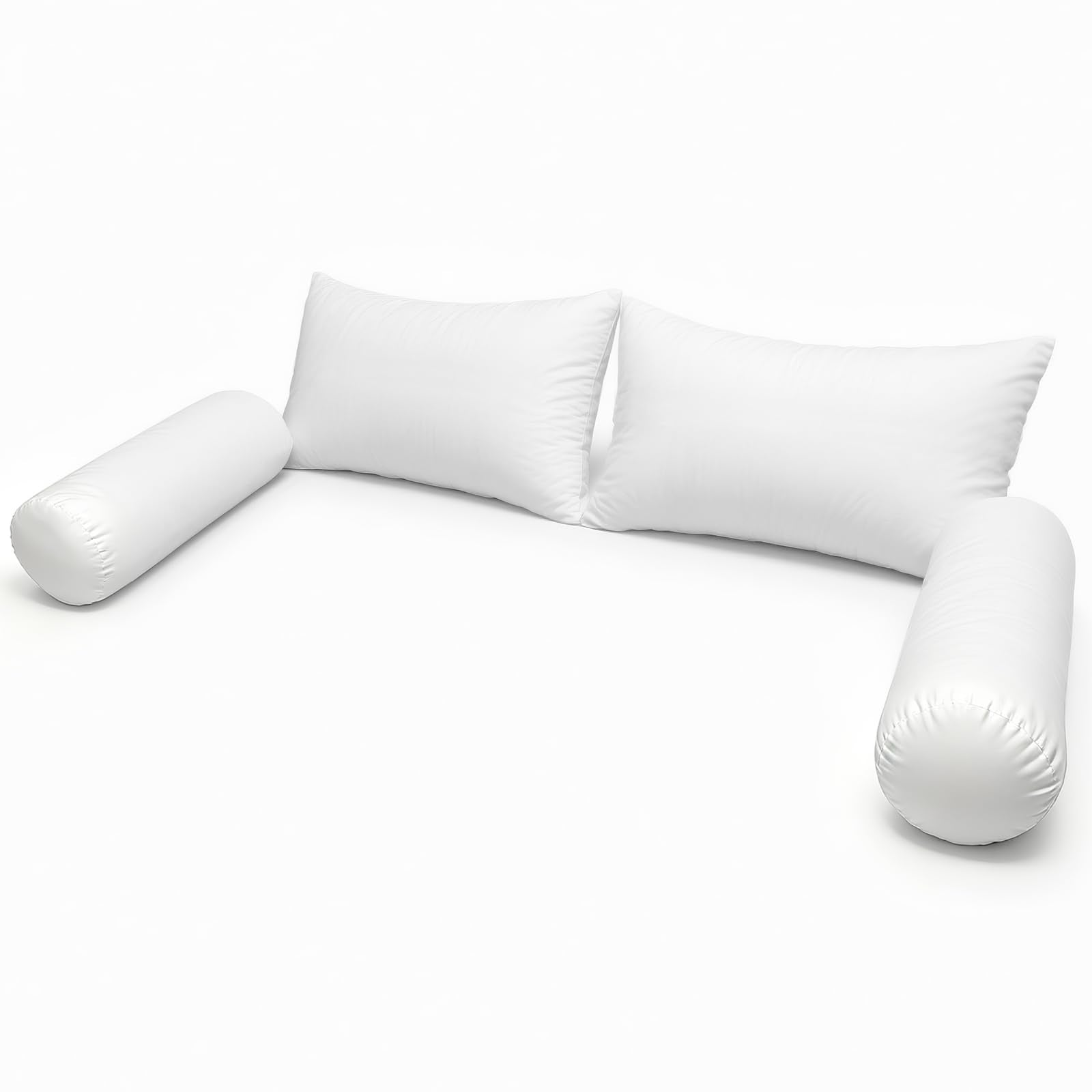 IYTFNSDLE Twin Size Bolster & Back Pillow Inserts Replacement Set with 3D Cotton Filling,Bolster Cushions for Outdoor or Indoor Twin Daybed,Insert ONLY