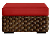 Red Outdoor Ottoman Cushion
