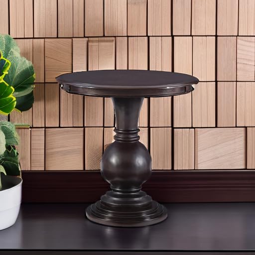 Espresso Round Accent Table