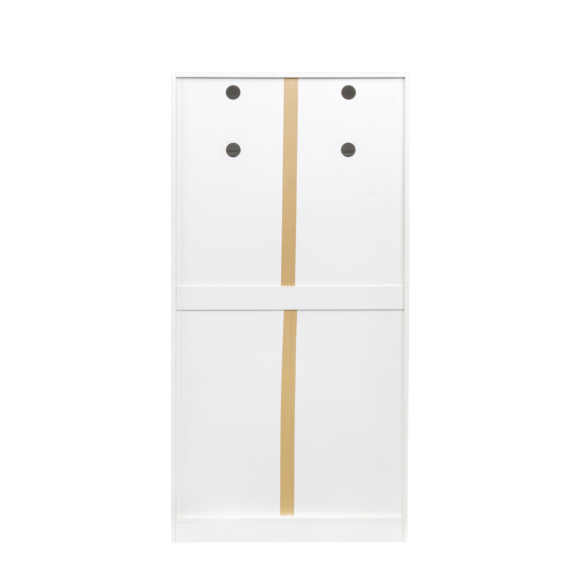 Gagihoom 22 inch Deep Kitchen Pantry Cabinet Storage Organizer with Fridge Space,Wood White Food Kitchen Cupboard with 12 Door Shelves Storage Dining Room Furniture (White)