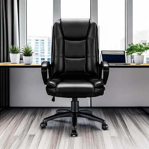 High-Back Leather Executive Office Chair