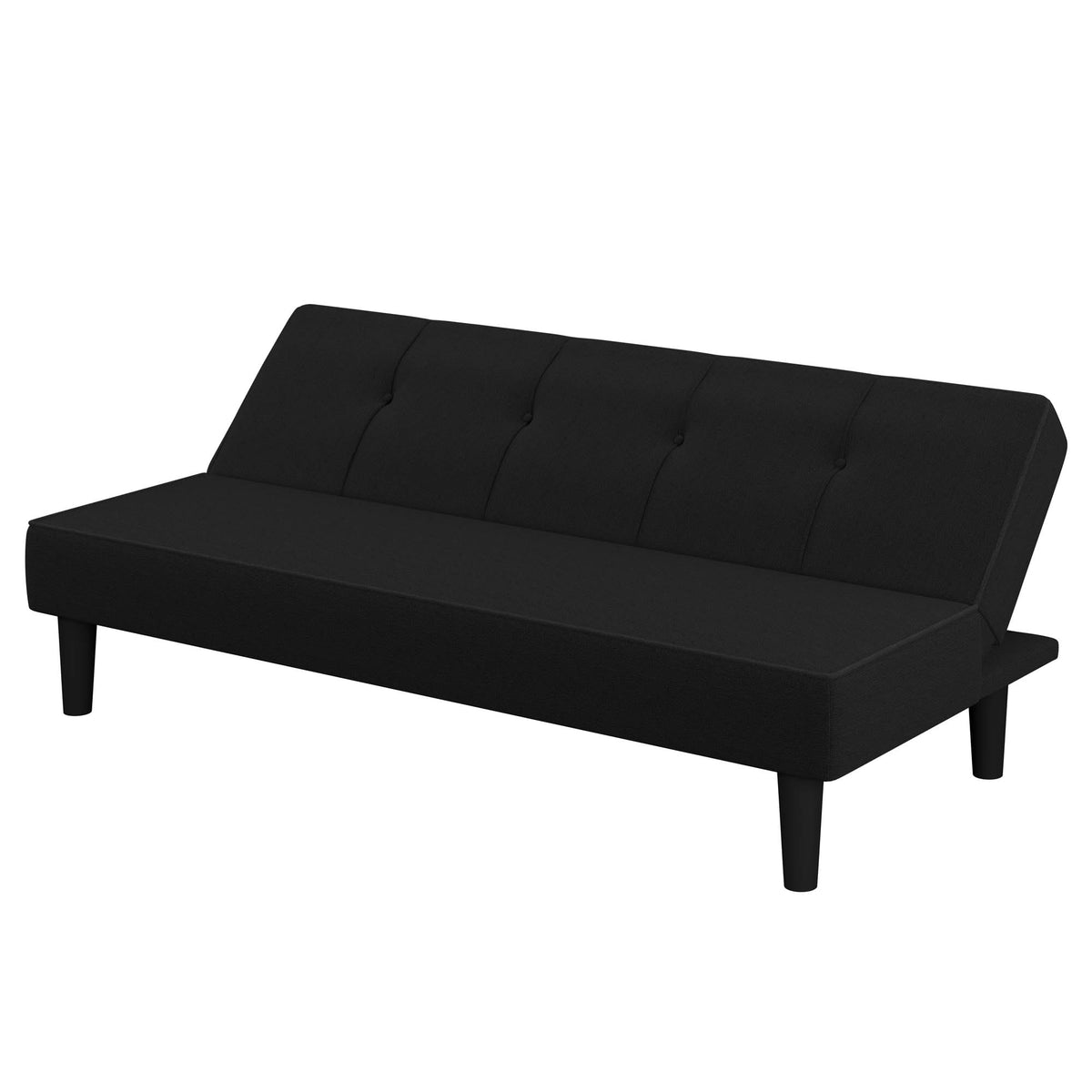 Serta Futon Twin Sofa Bed, Smaller, Black