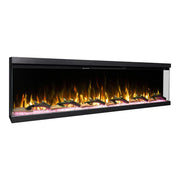 Modern Ember Aerus Skyline 72 Inch Linear Multi-Sided 3D Smart Electric Fireplace - Flame & Ember Bed Color Combinations, Fully or Partially Recessed | Alexa/WiFi Enabled - Remote Included