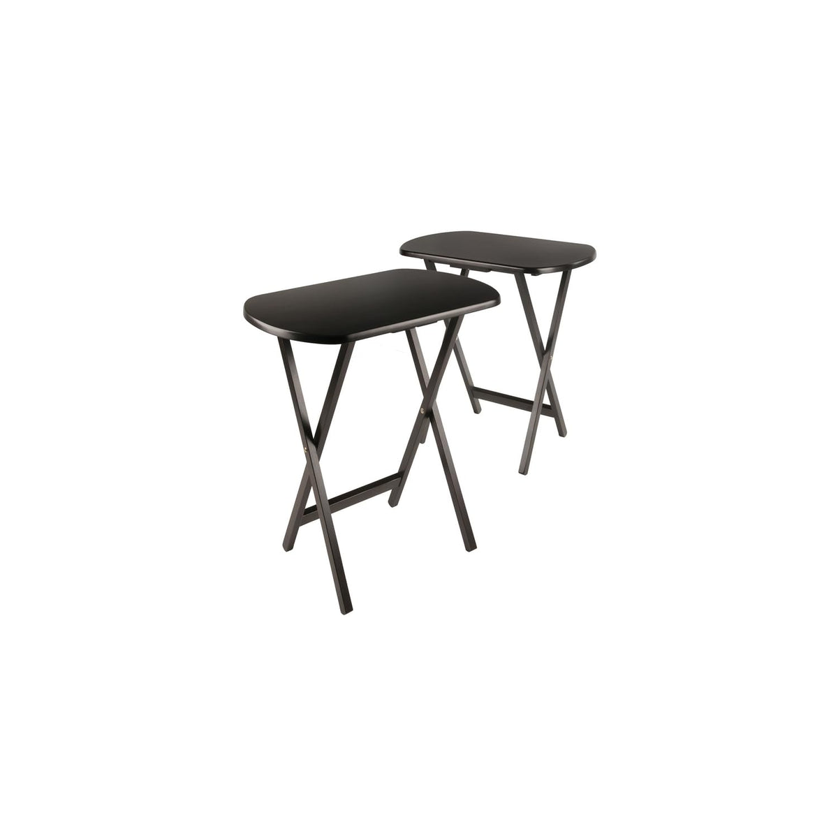 HomeStock Artisanal Abode Oversize Snack Tables, 2-Pc, Coffee
