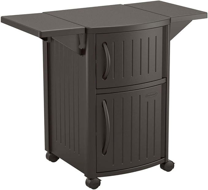 Outdoor Grilling Prep Station with Storage