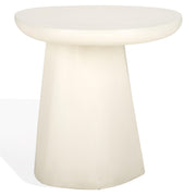 SAFAVIEH Couture Collection - Jabrielle Ivory Concrete Accent Table, Sculptural Modern Side Table, Minimalist Silhouette (SFV2600A)