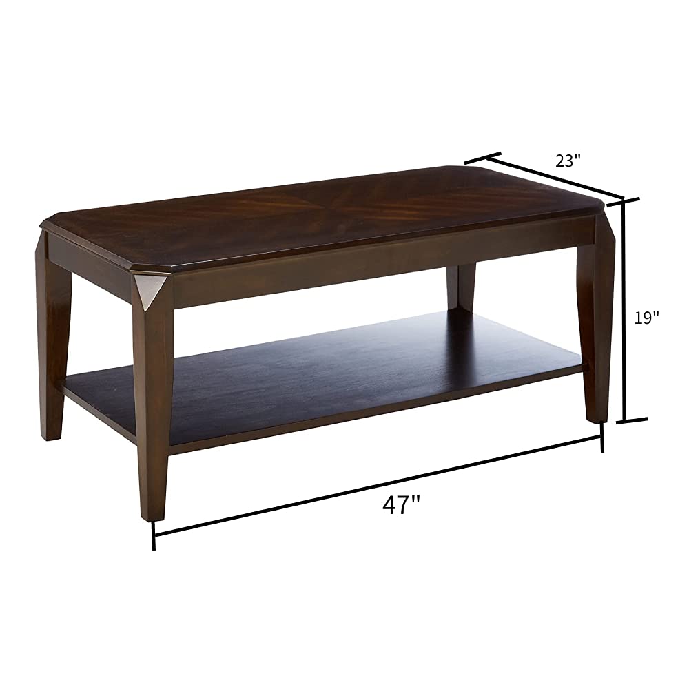 3-Piece Coffee & End Table Set with Storage Shelf