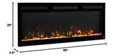 Touchstone Smart Electric Fireplace-The Fury 65" Wide- 4.5" Thin in Wall Recessed-100 Realistic Flame/Ember Bed Color Combos-1,500W Heater-Larger Viewing Area-Alexa/WiFi Enabled