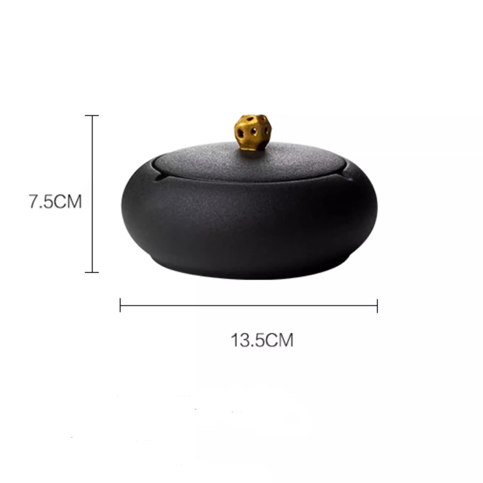 Ceramic Ashtray with Windproof Cover