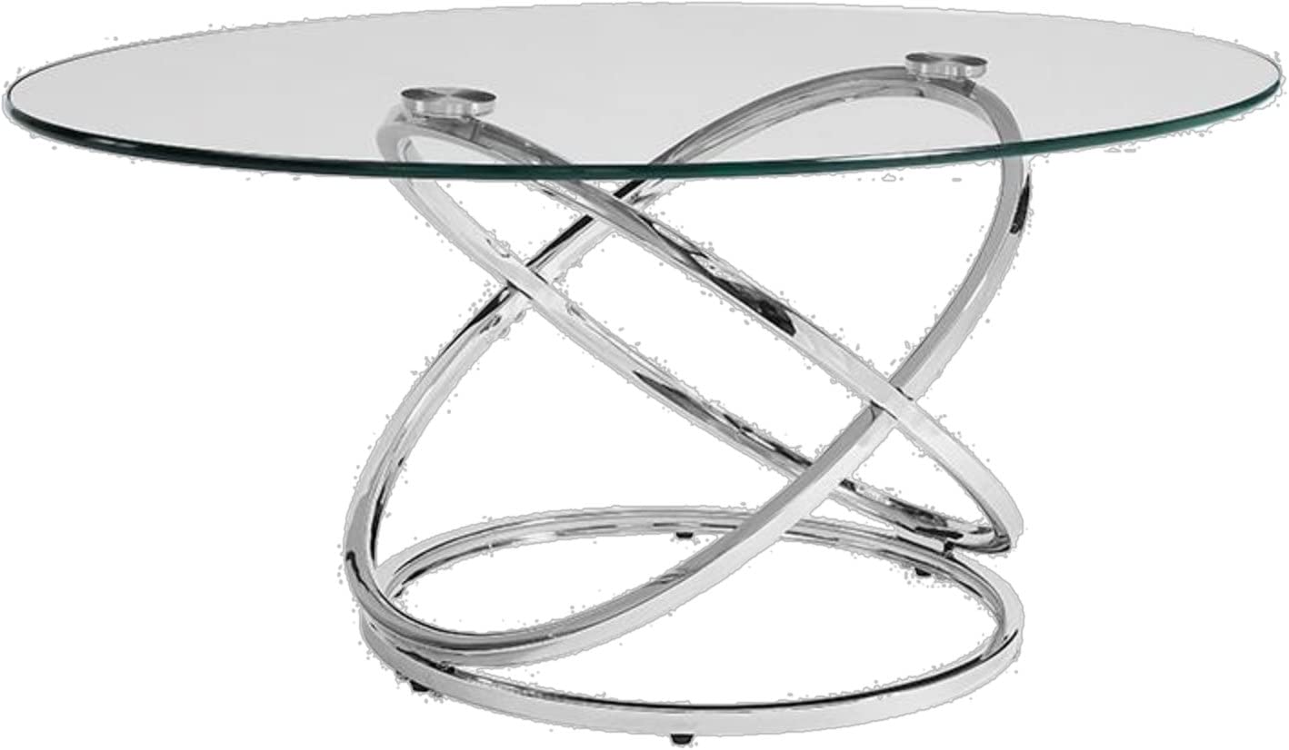 Chrome Glass 3-Piece Occasional Table Set