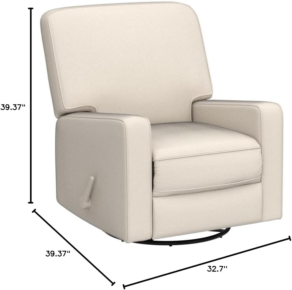 Harkawon Swivel Rocker Recliner Chair, Glider Rocker Recliner, Beige