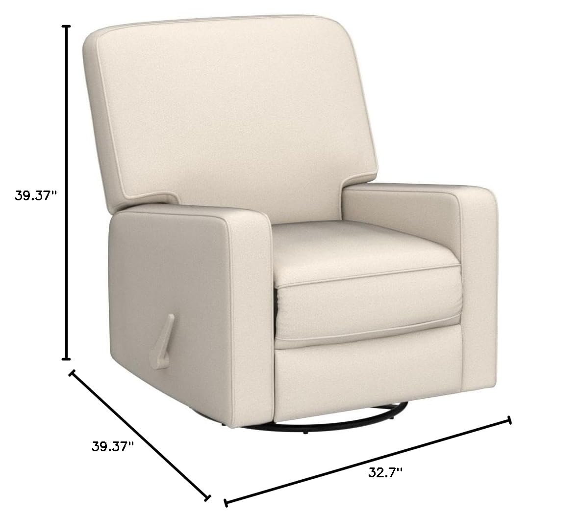 Harkawon Swivel Rocker Recliner Chair, Glider Rocker Recliner, Beige