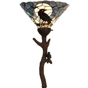 Tiffany Style Stained Glass Torchiere Floor Lamp