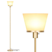 Modern Floor Lamp with Resin Shade – E26 Base, Indoor Standing Lamp