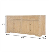 Hooker Furniture Retreat Buffet in Beige w/Stone Inlay