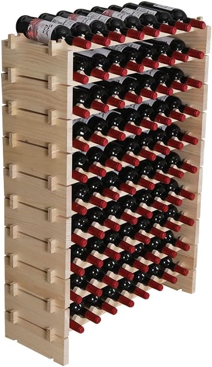 Freestanding Wood Wine Rack