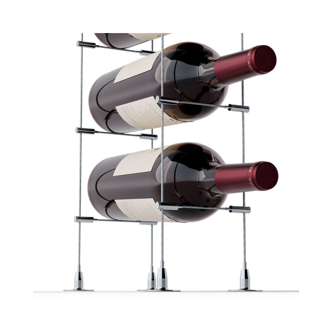 Floor-to-Ceiling Cable Wine Rack
