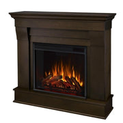 Real Flame Chateau 41” Electric Fireplace with Mantel for Living Room or Bedroom, Replaceable Fireplace Insert Heater, Realistic Log and Flame Effect, Remote Control, Timer