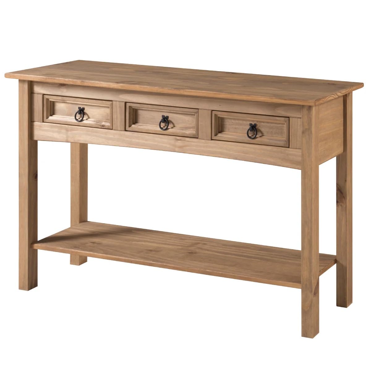 Solid Pine Console Table with Drawers