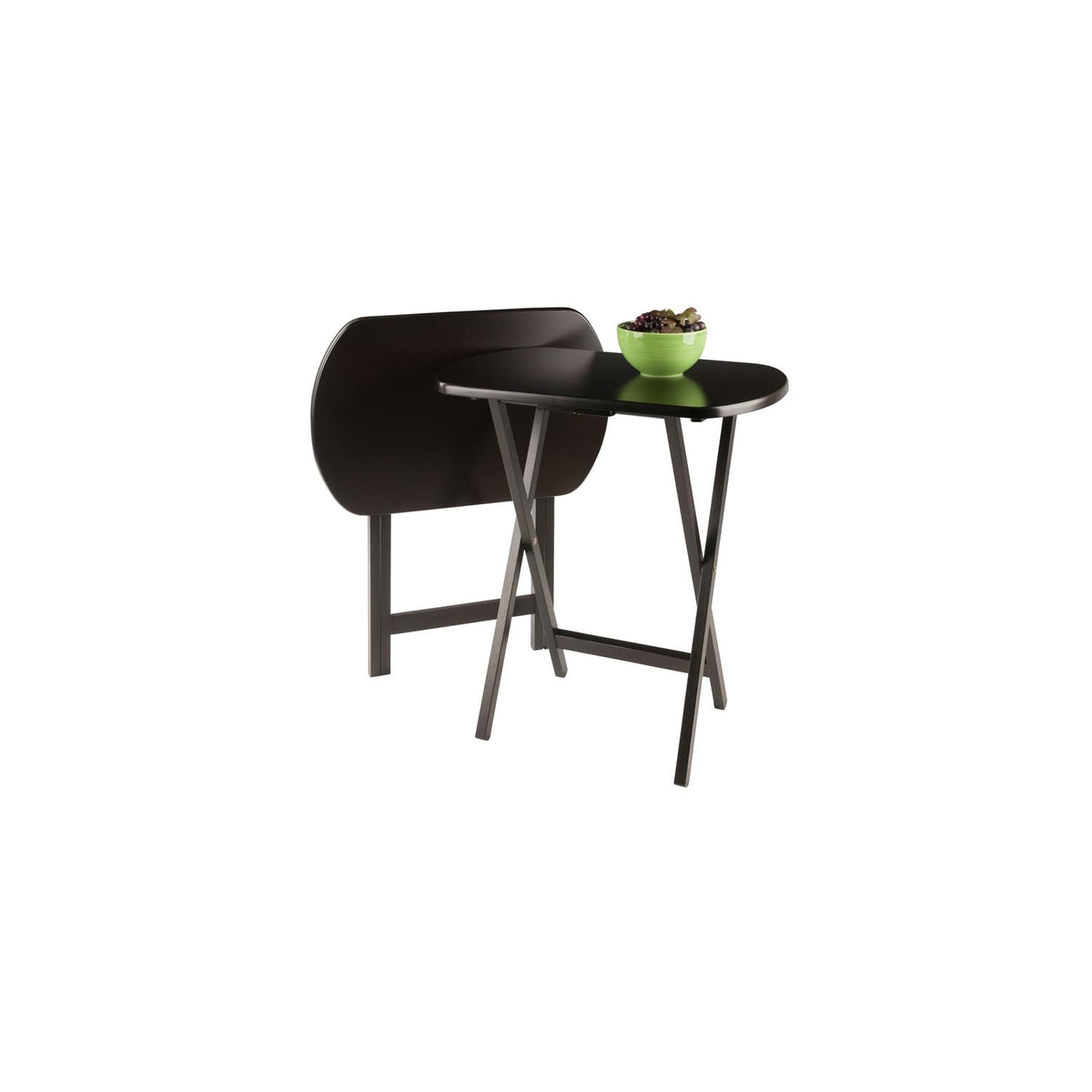 HomeStock Artisanal Abode Oversize Snack Tables, 2-Pc, Coffee