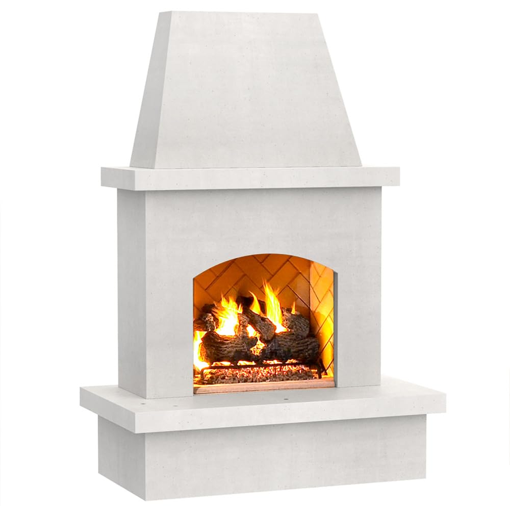 Classic Outdoor Fireplace – Freestanding Concrete