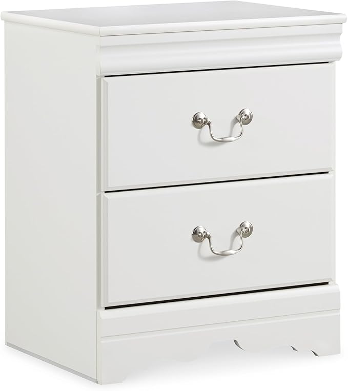 2-Drawer Nightstand with Louis Philippe Moulding