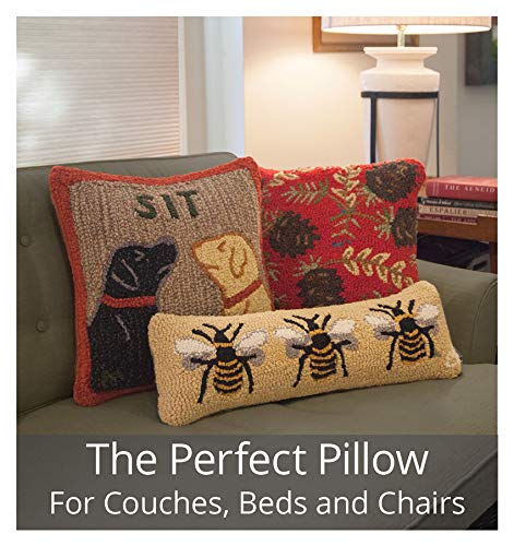 Two Dogs Wool Throw Pillow