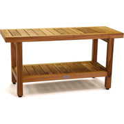 Teak Shower Bench with Shelf