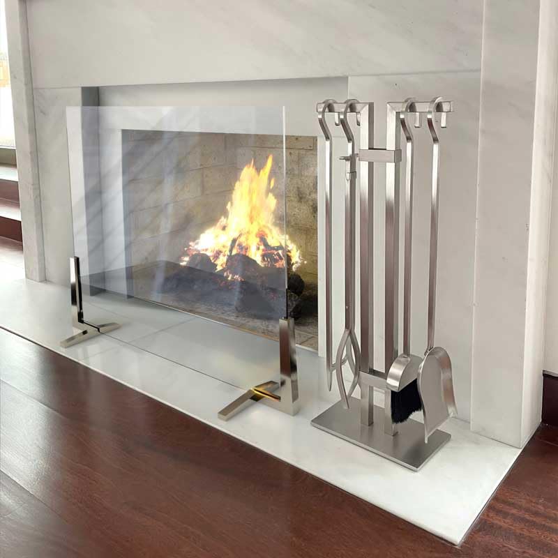 Sinclair Fireplace Tool Set – 4-Piece with Stand