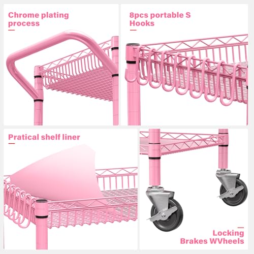 3-Tier Rolling Utility Cart with Wheels