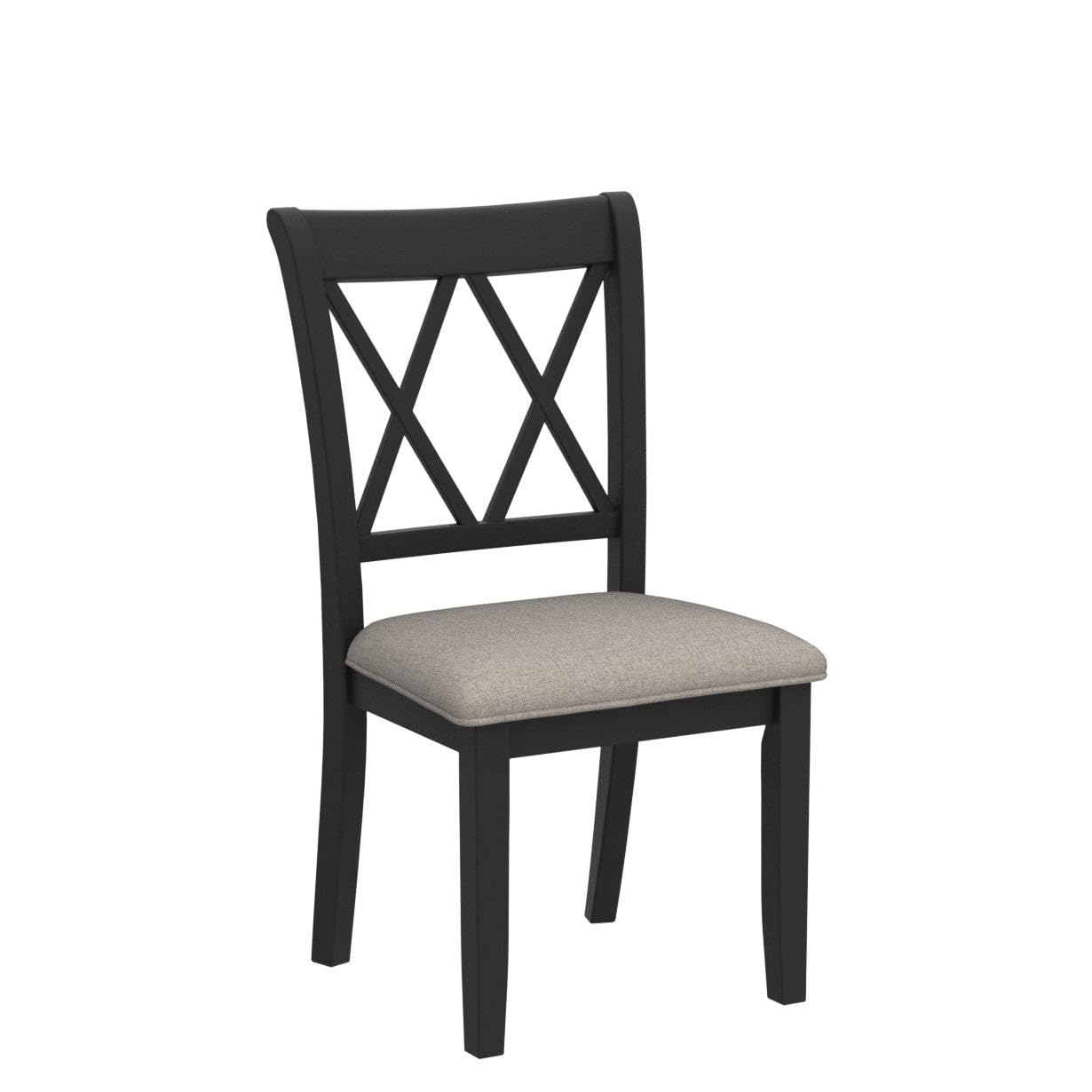 Upholstered Cross-Back Dining Chairs, Set of 2