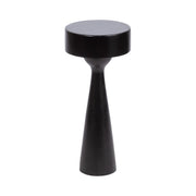 Kate and Laurel Solbrett Modern Sophisticated Round Drink Table; 10 x 10 x 22; Black; Contemporary Sculptural Bedroom Nightstand with Unique Pedestal Table Design for Use as Indoor Plant Stand