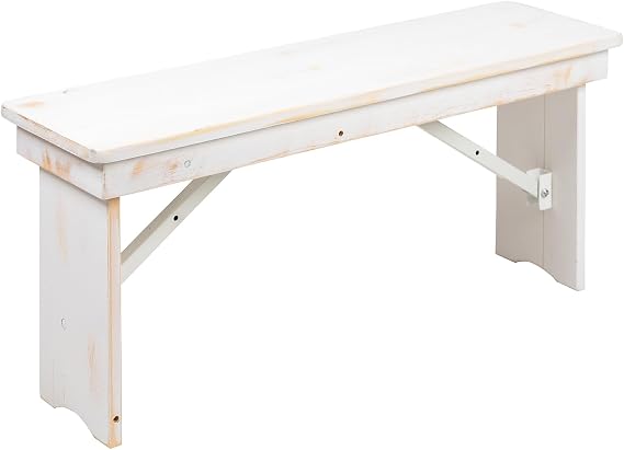 Rustic Pine Folding Dining Bench