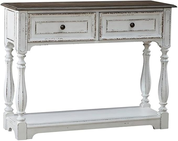 Antique White Console Table