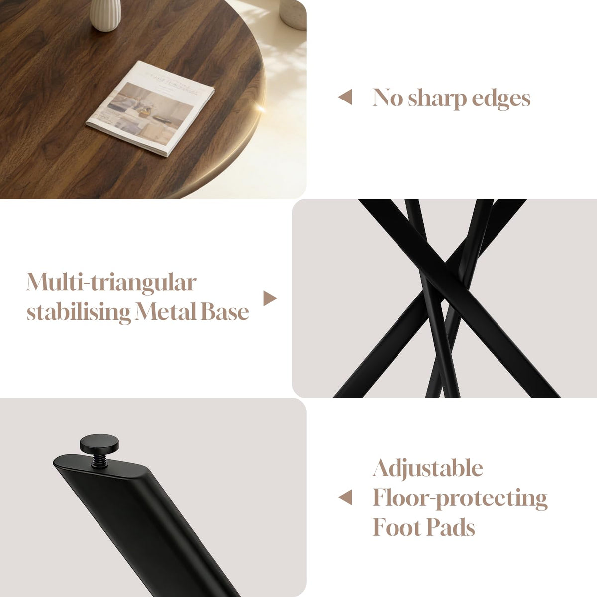 Round Dining Table Set for 4