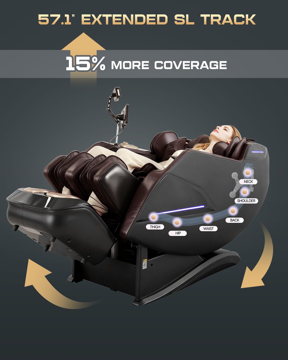 4D Full Body Zero Gravity SL-Track Massage Chair
