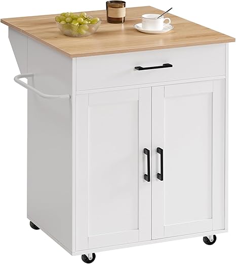 Foldable Kitchen Island Cart with Wheels